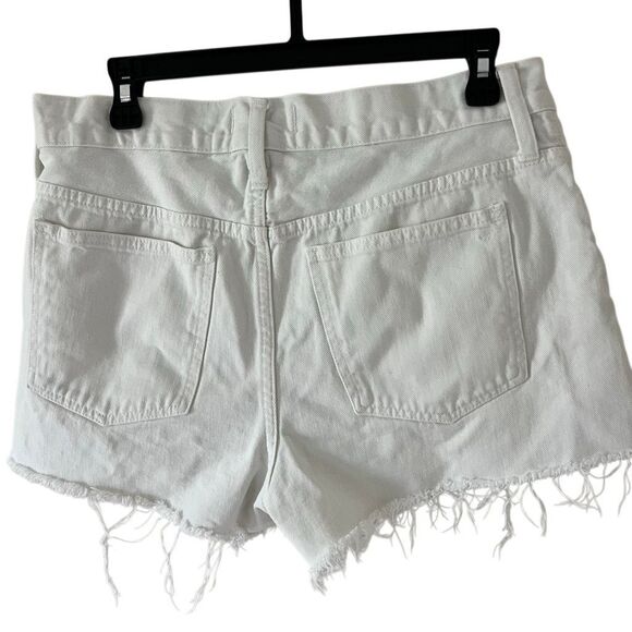 Madewell Relaxed White Denim cut off Shorts Size 28 Style #MC904 - Picture 3 of 8